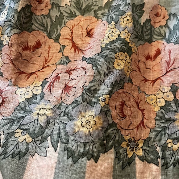 Vintage JGHook Stripe w/Floral Border Pleated Skirt - Picture 6 of 6